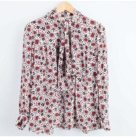 Saint Laurent - Blus - Knytblus - Mnstrad - Premium Vintage