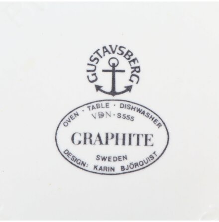 Gustavsberg - Karin Bjrquist - Graphite - Ugnsfast skl