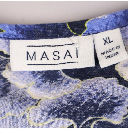 Masai - Mrkbl Blommig Blus - stl.  XL