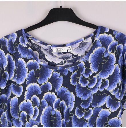 Masai - Mrkbl Blommig Blus - stl.  XL
