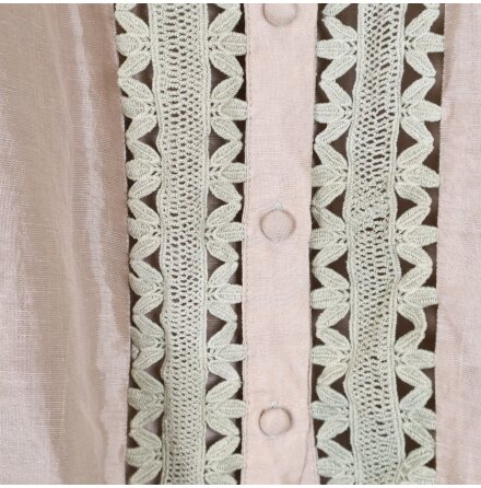 2NDDAY - Beige Blus med Broderi - Stl. 34