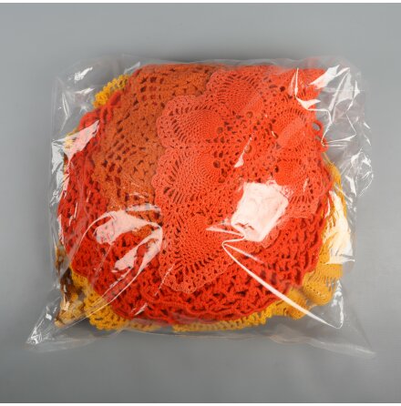 Virkad spetsmix - orange/gul - 860g