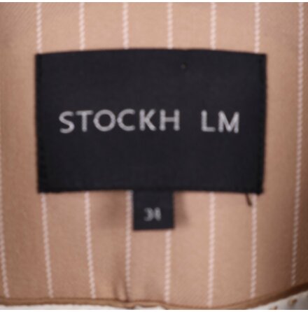 STOCKH LM - Beige och Vit Randig Kavaj - Stl. 34