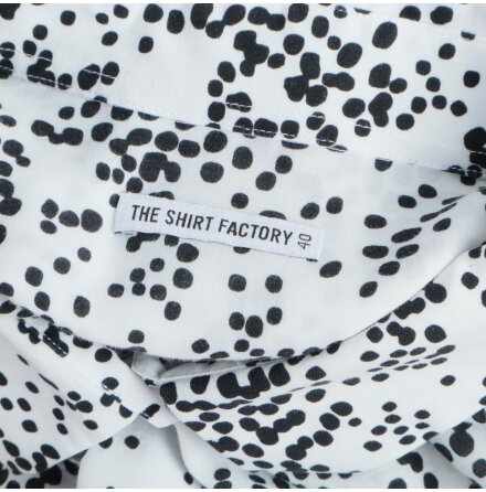 The Shirt Factory - Skjorta - Vit &amp; Svart - Stl. 40
