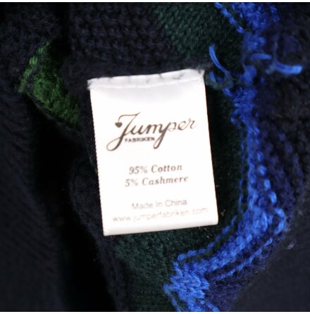 Jumperfabriken - Flerfrgad stickad trja - Stl. S