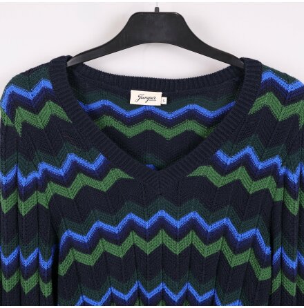 Jumperfabriken - Flerfrgad stickad trja - Stl. S