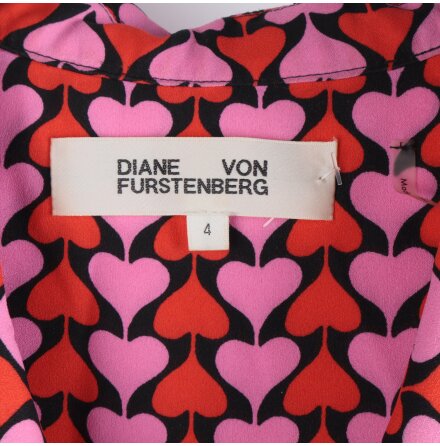 Diane Von Furstenberg - Rosa mnstrad blus - stl. S (4)