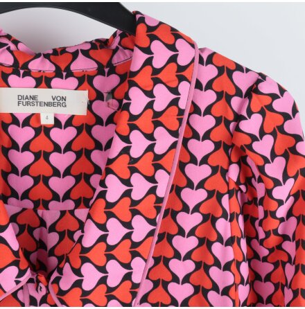Diane Von Furstenberg - Rosa mnstrad blus - stl. S (4)