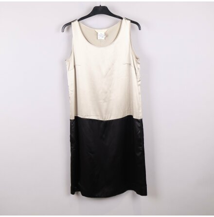 Max Mara - rmls klnning i svart &amp; champagne - stl. M