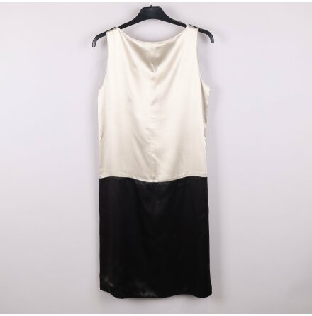 Max Mara - rmls klnning i svart &amp; champagne - stl. M