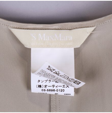 Max Mara - rmls klnning i svart &amp; champagne - stl. M