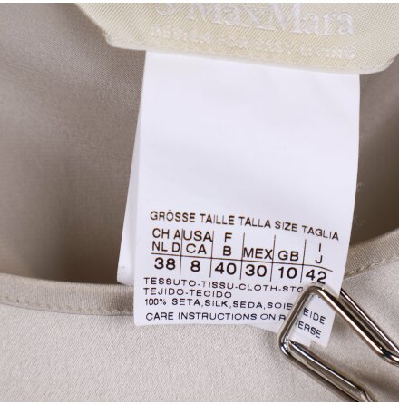 Max Mara - rmls klnning i svart &amp; champagne - stl. M