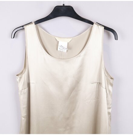 Max Mara - rmls klnning i svart &amp; champagne - stl. M