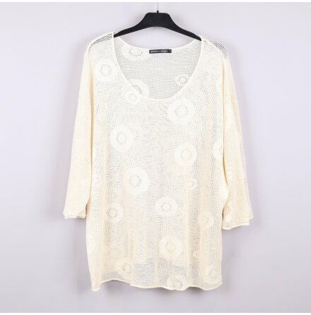 Gudrun Sjden - Grddvit Virkad Blus - Stl. M 