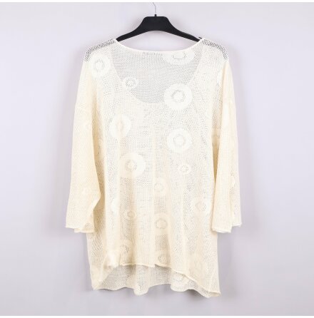 Gudrun Sjden - Grddvit Virkad Blus - Stl. M 