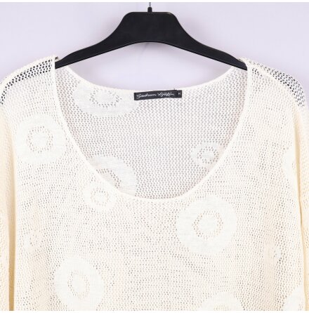 Gudrun Sjden - Grddvit Virkad Blus - Stl. M 