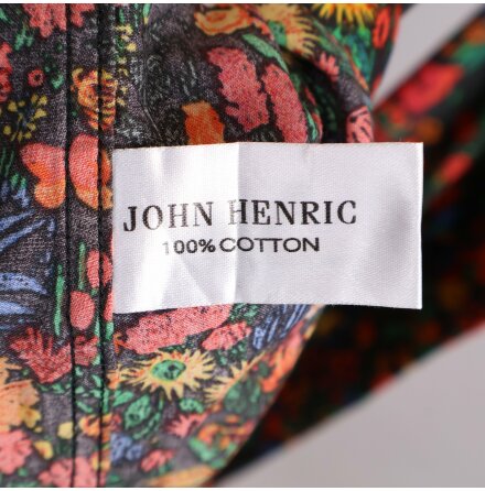 JOHN HENRIC - Flerfrgad Blommig Skjorta - Stl. 39