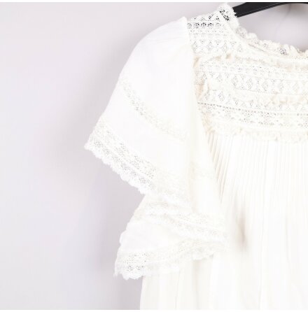 Vanessabruno - Vit Blus med Broderi - Stl. 38 