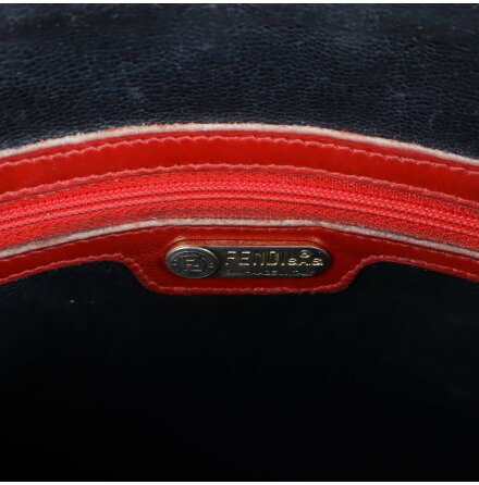 Fendi - Clutch - Handvska - Mrkrd - Fltad - Premium Vintage