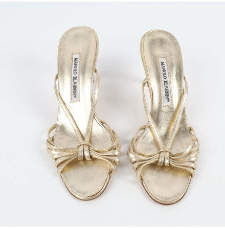Manolo Blahnik - Pumps - Slip in - Guld - Premium Vintage