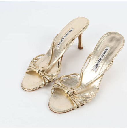 Manolo Blahnik - Pumps - Slip in - Guld - Premium Vintage