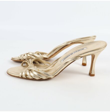 Manolo Blahnik - Pumps - Slip in - Guld - Premium Vintage