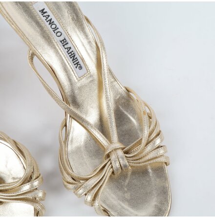 Manolo Blahnik - Pumps - Slip in - Guld - Premium Vintage