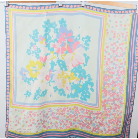 Christan Dior - Scarf - Blommor - Siden - Premium Vintage