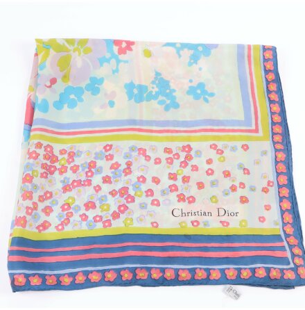 Christan Dior - Scarf - Blommor - Siden - Premium Vintage