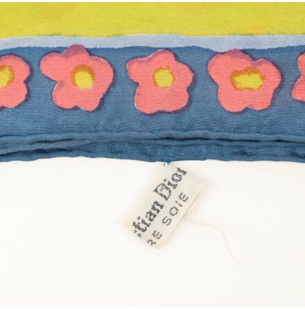 Christan Dior - Scarf - Blommor - Siden - Premium Vintage