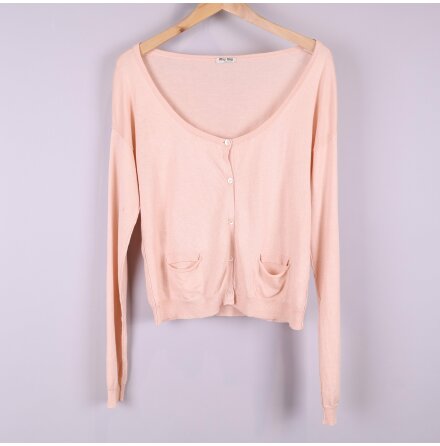 Miu Miu - Kofta - Cashmere - Siden - Rosa - Premium Vintage