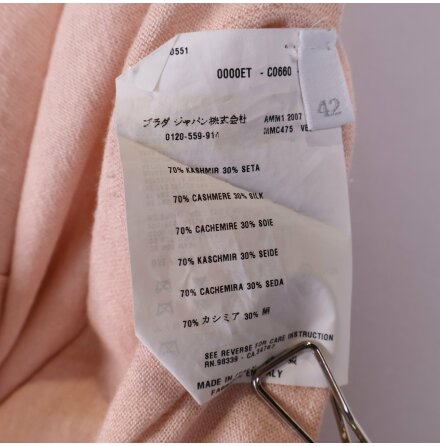 Miu Miu - Kofta - Cashmere - Siden - Rosa - Premium Vintage
