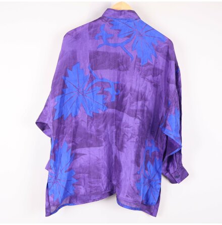 Gianni Versace - Skjorta - Dam - Siden - Lila - Premium Vintage