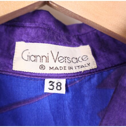 Gianni Versace - Skjorta - Dam - Siden - Lila - Premium Vintage