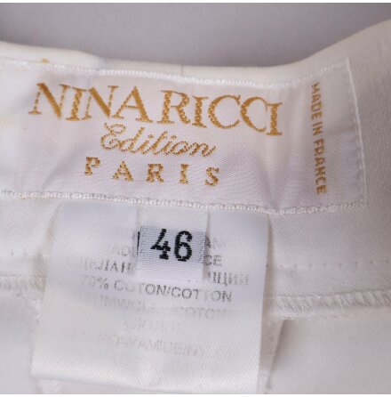 Nina Ricci - Byxa - Slacks - Vit - Premium Vintage