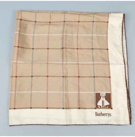 Burberry - Scarf - Siden - Beige - Premium Vintage