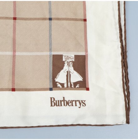 Burberry - Scarf - Siden - Beige - Premium Vintage