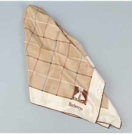 Burberry - Scarf - Siden - Beige - Premium Vintage