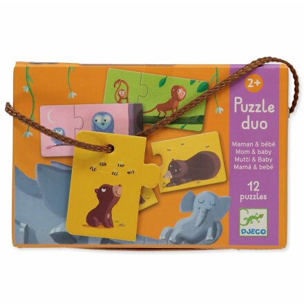 Djeco - Puzzle Duo Mom &amp; Baby - Pussel