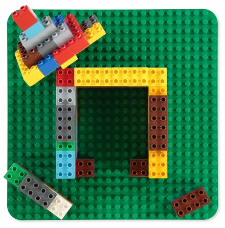 LEGO DUPLO - Blandade klossar inkl. byggplatta - ca 3,5kg  