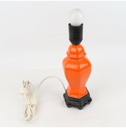 Orange bordslampfot - Retro - Sockel E27 