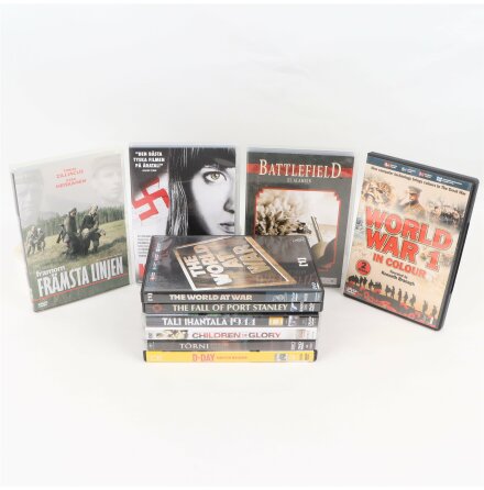 DVD Set med krigsfilmer &amp; dokumentärer - 10st