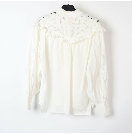 H&amp;M - Blus med broderidetaljer - stl. S