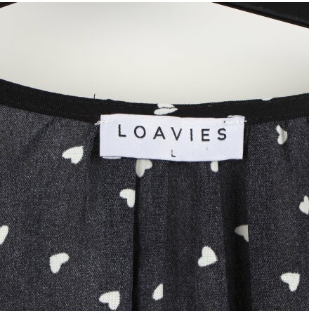 Loavies - Lngrmad crop top med knappar - stl. L