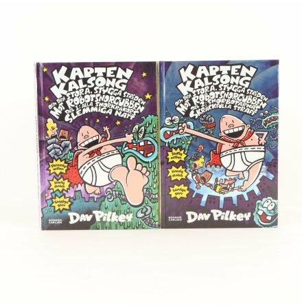 Bokpaket om Kapten Kalsong - Dav Pilkey - 2 st - Barn &amp; Ungdomsböcker