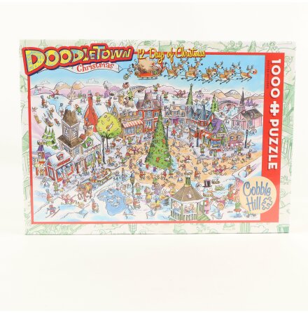 Cobble Hill - DoodleTown 12 Days of Christmas - Pussel - 1000 bitar