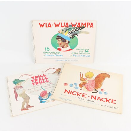 Bokpaket med gamla visböcker - Felix Körling - 3 st - Barn &amp; Ungdomsböcker