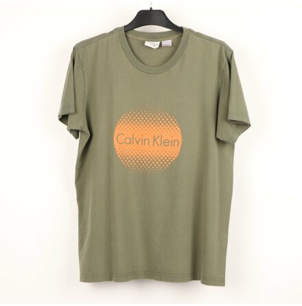 Calvi Klein - T-Shirt - Militärgrön och Orange - stl. S