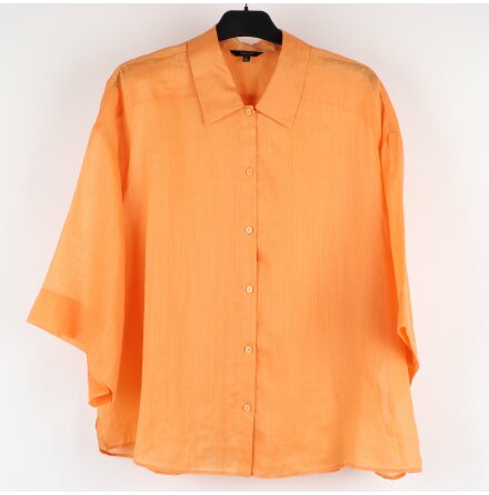 Massimo Dutti - Orange kortärmad blus - stl. L