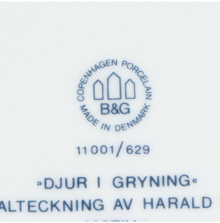 B&amp;G - Djur i gryning - samlartallrikar - 3 st